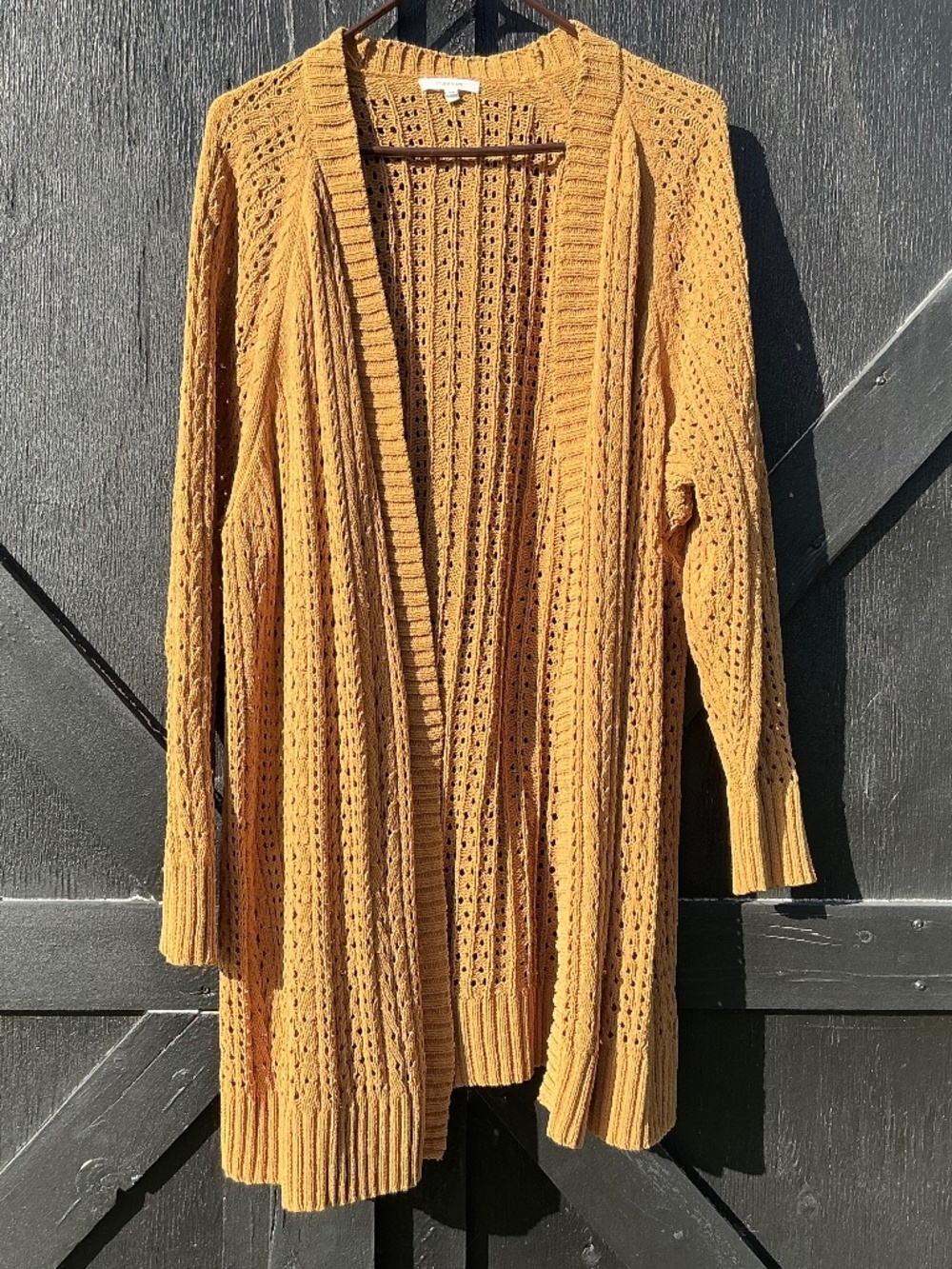 Maurice’s Plus Size Open Cardigan Autumn Yellow - Picture 1 of 3